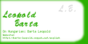 leopold barta business card